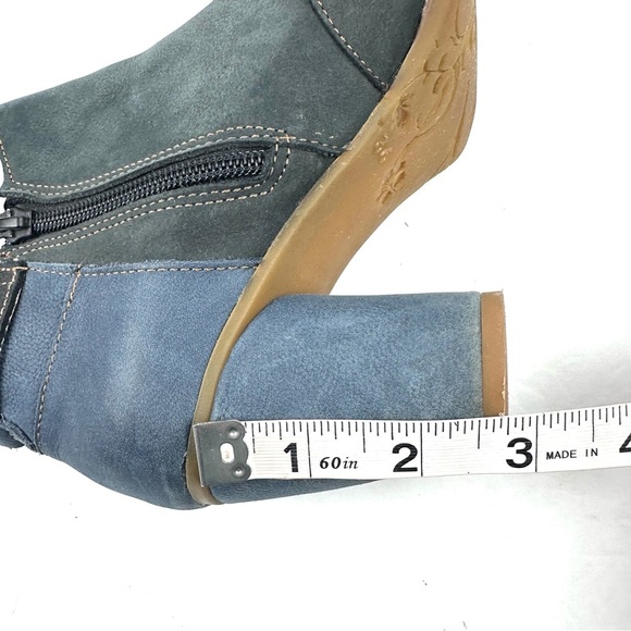 El Naturalista Colibri Ankle Boot 36 Blue Tone Leather Heeled Bootie Womens - Picture 9 of 9
